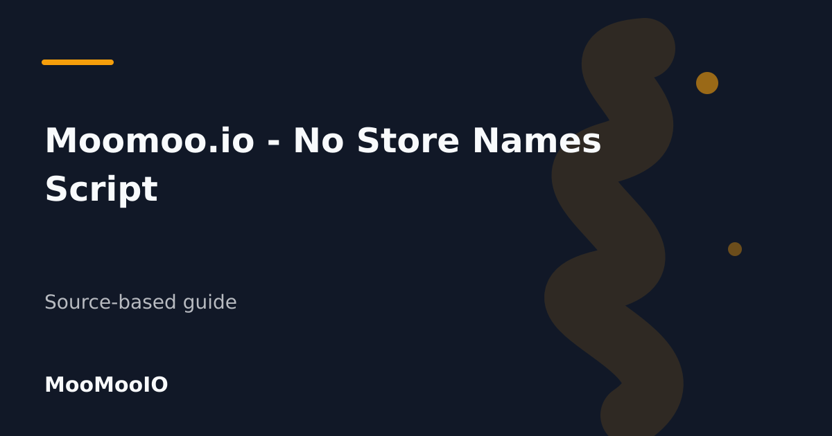 Editorial cover for Moomoo.io - No Store Names Script