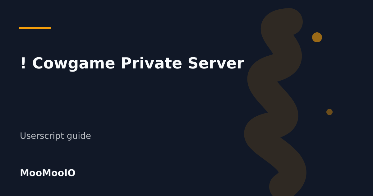 Editorial cover for ! Cowgame Private Server
