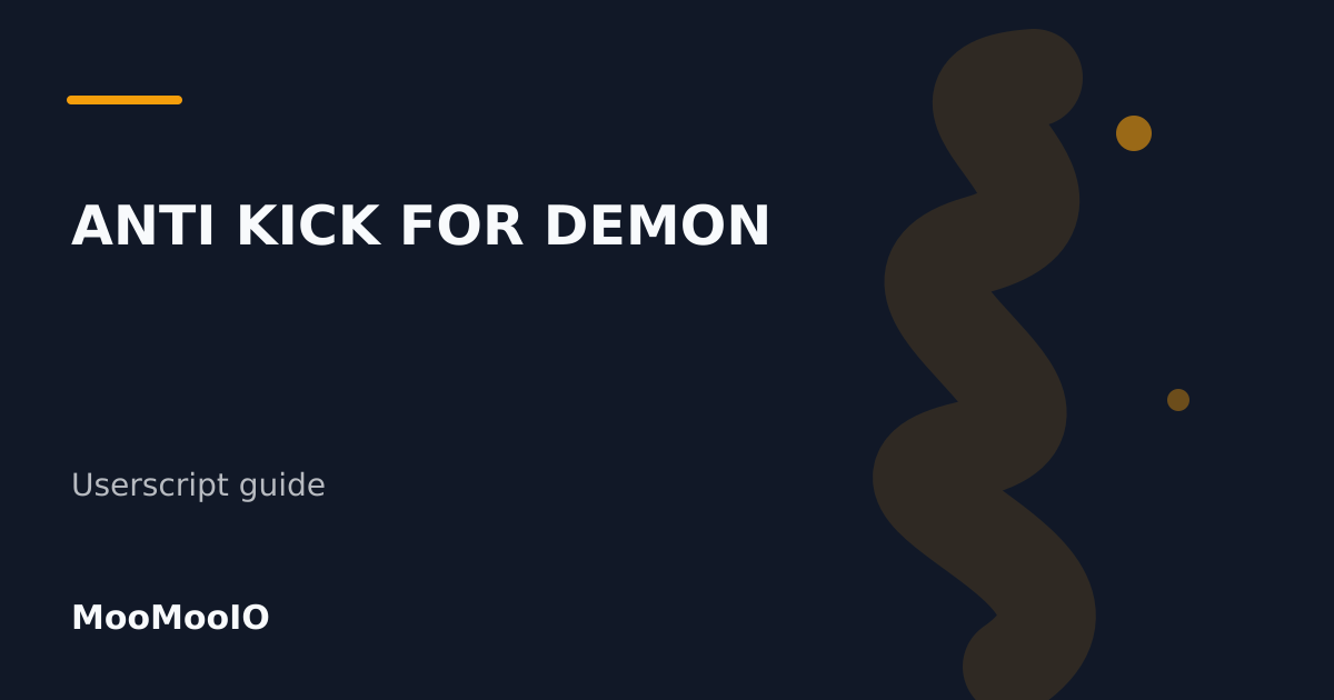Editorial cover for ANTI KICK FOR DEMON