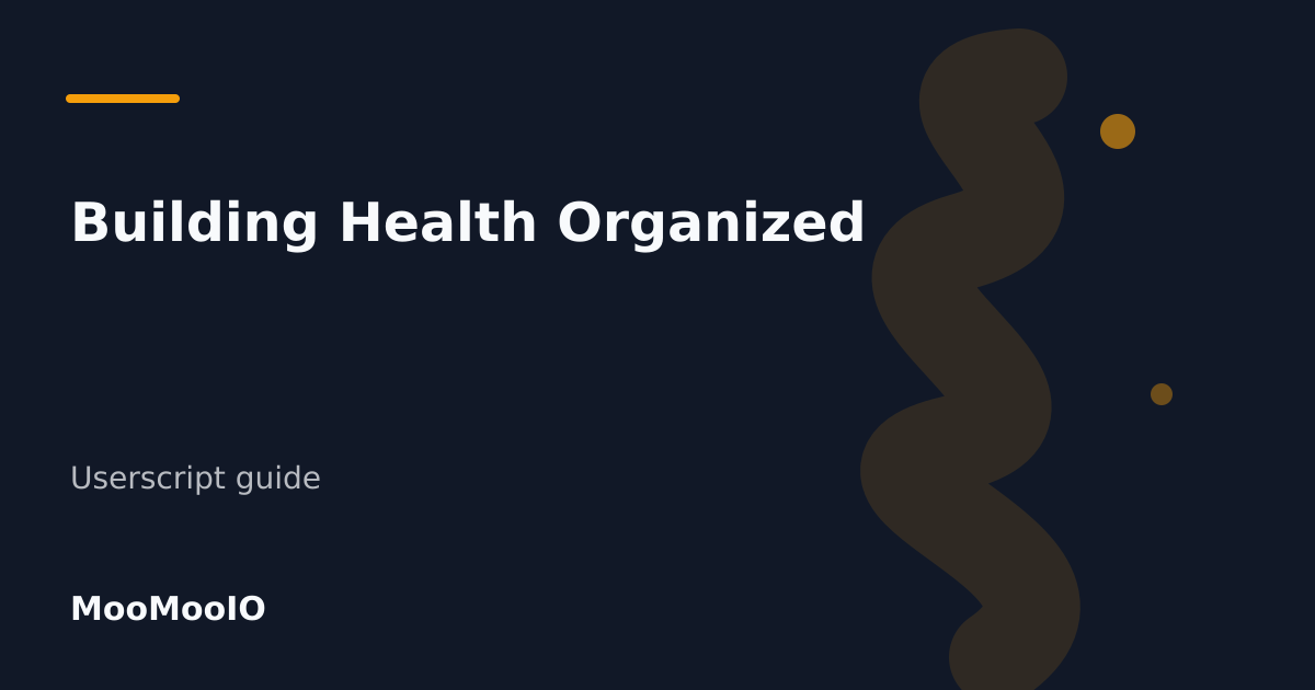 Editorial cover for Building Health Organized