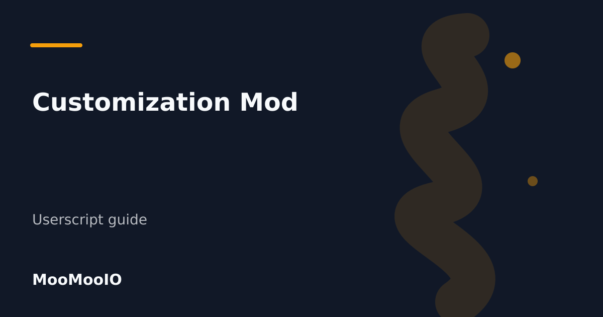 Editorial cover for Customization Mod