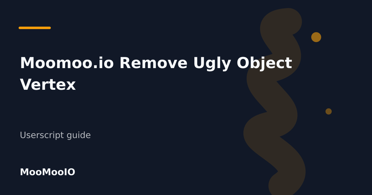 Editorial cover for Moomoo.io Remove Ugly Object Vertex